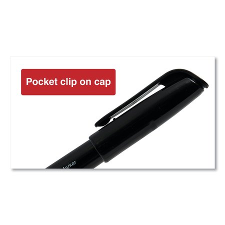 Universal Pen-Style Permanent Marker, Fine Bullet Tip, Black, PK36 UNV07070
